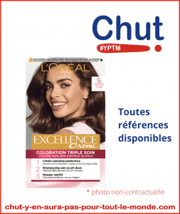 Teinture cheveux l'Oréal Excellence créme toutes références
